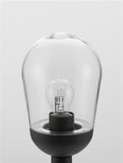 Nova Luce NOVA LUCE vonkajšie stĺpové svietidlo OMIKA tmavo šedý hliník a číre sklo E27 1x12W 220-240V bez žiarovky IP54 9060196