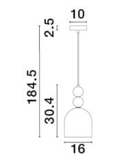 Nova Luce NOVA LUCE závesné svietidlo MURANO zlatý kov lesklé svetlo zelené, modré a ružové sklo E14 1x5W 230V IP20 bez žiarovky 9009233