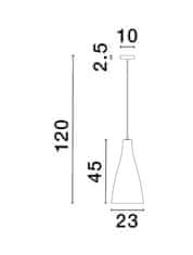 Nova Luce NOVA LUCE závesné svietidlo LIVTAR biele lesklé sklo E27 1x12W 230V IP20 bez žiarovky 9009232