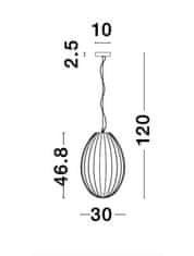 Nova Luce NOVA LUCE závesné svietidlo HECTOR chrómovaný kov opálové sklo E27 1x12W 230V IP20 bez žiarovky 9190033