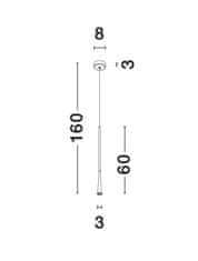 Nova Luce NOVA LUCE závesné svietidlo GOCCIO biely hliník a oceľ biely kábel LED 7W 230V 3000K IP20 9102592