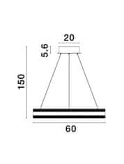 Nova Luce NOVA LUCE závesné svietidlo AGOS zlatý hliník a akryl LED 75W 230V 3000K IP20 stmievateľné 9054444