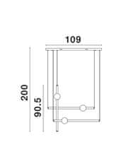 Nova Luce NOVA LUCE závesné svietidlo NEUTRON zlatý hliník a akryl LED 60W 230V 3000K IP20 stmievateľné 9054453