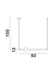 Nova Luce NOVA LUCE závesné svietidlo NEUTRON zlatý hliník a akryl LED 10W 230V 3000K IP20 9054452