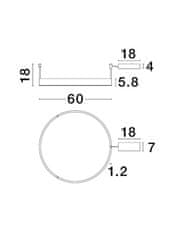 Nova Luce NOVA LUCE stropné svietidlo MOTIF LED stropné svietidlo biely hliník 3000K IP20 40W 220-240V stmievateľné 9063602