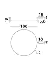 Nova Luce NOVA LUCE stropné svietidlo MOTIF LED stropné svietidlo mosadzný hliník 3000K 55W IP20 220-240V stmievateľné 9063606