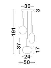 Nova Luce NOVA LUCE závesné svietidlo AMELIA zlatá a číre sklo G9 3x5W 230V IP20 bez žiarovky 9028834