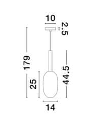 Nova Luce NOVA LUCE závesné svietidlo AMELIA zlatá a číre sklo G9 1x5W 230V IP20 bez žiarovky 9028833