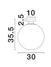 Nova Luce NOVA LUCE stropné svietidlo JIAN mosadzný zlatý kov a biele sklo s prechodmi E27 1x12W 230V IP20 bez žiarovky 9028839