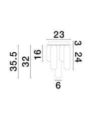 Nova Luce NOVA LUCE stropné svietidlo GUSTAVE ľahko dymovo šedé sklo a matná čierna G9 7x5W 230V IP20 bez žiarovky 9028852