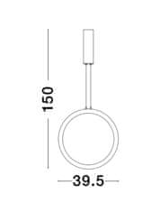 Nova Luce NOVA LUCE závesné svietidlo CHANGE zlatý hliník a akryl LED 25W 230V 3000K IP20 stmievateľné 9070166