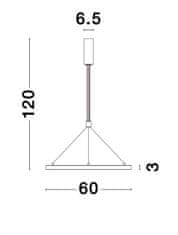 Nova Luce NOVA LUCE závesné svietidlo EMPATIA čierny hliník a akryl LED 35W 230V 3000K IP20 stmievateľné 9172635