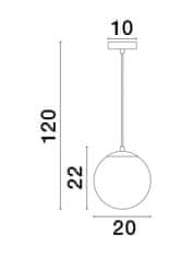 Nova Luce NOVA LUCE závesné svietidlo JIAN mosadzný zlatý kov a biele sklo s prechodmi E27 1x12W 230V IP20 bez žiarovky 9028837