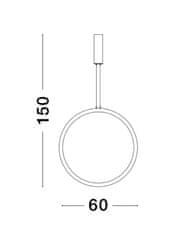 Nova Luce NOVA LUCE závesné svietidlo CHANGE zlatý hliník a akryl LED 35W 230V 3000K IP20 stmievateľné 9070168