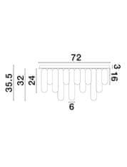 Nova Luce NOVA LUCE stropné svietidlo GUSTAVE ľahko dymovo šedé sklo a matná čierna G9 12x5W 230V IP20 bez žiarovky 9028853