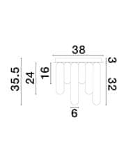 Nova Luce NOVA LUCE stropné svietidlo GUSTAVE ľahko dymovo šedé sklo a matná čierna G9 6x5W 230V IP20 bez žiarovky 9028854