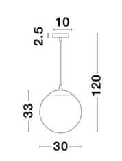 Nova Luce NOVA LUCE závesné svietidlo LAZIONE dymové sklo s prechodom chrómovaný hliník E27 1x12W 230V IP20 bez žiarovky 9080300