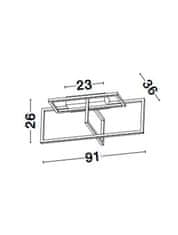 Nova Luce NOVA LUCE stropné svietidlo EDGAR stmievateľné biely hliník a akryl LED 35W 230V 3000K IP20 stmievateľné 9086020