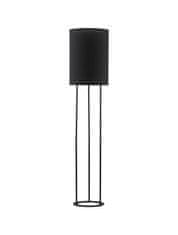 Nova Luce NOVA LUCE stojaca lampa LEITH čierne tienidlo a čierny hliník E27 1x12W 230V IP20 bez žiarovky 9043301