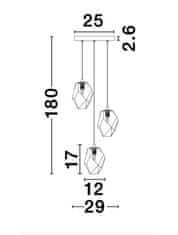 Nova Luce NOVA LUCE závesné svietidlo ICE biele sklo s prechodmi a biely kov G9 3x5W 230V IP20 bez žiarovky 9160233