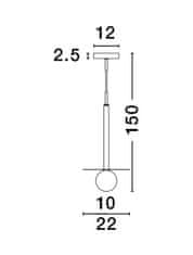 Nova Luce NOVA LUCE závesné svietidlo PIELO čierny kov opálové sklo G9W 1x5W 230V IP20 bez žiarovky 9043306