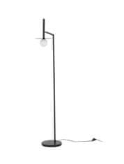 Nova Luce NOVA LUCE stojaca lampa PIELO čierny kov opálové sklo G9 1x5W 230V IP20 trieda II bez žiarovky 9043309