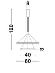 Nova Luce NOVA LUCE závesné svietidlo EMPATIA biely hliník a akryl LED 108W 230V 3000K IP20 stmievateľné 9172760