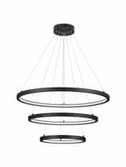 Nova Luce NOVA LUCE závesné svietidlo EMPATIA LED 108W 3000K hliník čierna 807 plus 600 plus 395x2000mm stmievateľné 9172867