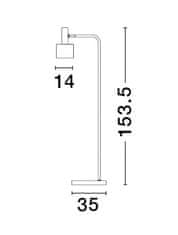 Nova Luce NOVA LUCE stojaca lampa PAZ zlatý kov čierne kovové tienidlo čierna základňa E27 1x12W 230V IP20 bez žiarovky 9050163