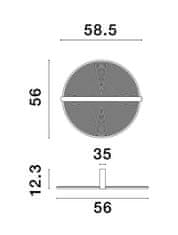 Nova Luce NOVA LUCE stropné svietidlo NOAH kávovo hnedý hliník a akryl LED 36W 230V 3000K IP20 stmievateľné 9054447