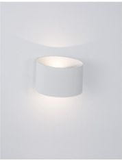 Nova Luce NOVA LUCE vonkajšie nástenné svietidlo CHEZ biely hliník a sklo LED 2x5W 3000K 100-240V 90st. IP54 svetlo hore a dole 9292211