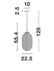 Nova Luce NOVA LUCE závesné svietidlo ATHENA opálové sklo mosadzný kov E27 1x12W 230V IP20 bez žiarovky 9119112