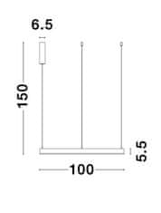 Nova Luce NOVA LUCE závesné svietidlo MOTIF čierny hliník a akryl LED 55W 230V 3000K IP20 stmievateľné 9190855