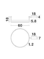 Nova Luce NOVA LUCE stropné svietidlo MOTIF LED stropné svietidlo mosadzný hliník 3000K IP20 40W 220-240V stmievateľné 9063600