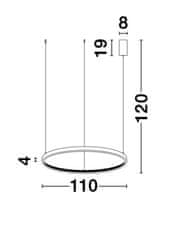 Nova Luce NOVA LUCE závesné svietidlo PRESTON antický zlatý mosadzný hliník a akryl LED 60W 230V 3000K IP20 stmievateľné 9285110