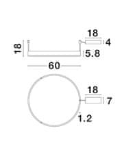 Nova Luce NOVA LUCE stropné svietidlo MOTIF LED stropné svietidlo čierny hliník IP20 3000K 40W 220-240V stmievateľné 9063601