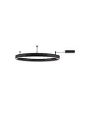 Nova Luce NOVA LUCE stropné svietidlo MOTIF LED stropné svietidlo čierny hliník 3000K IP20 48W 220-240V stmievateľné 9063604