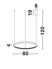 Nova Luce NOVA LUCE závesné svietidlo PRESTON antický zlatý mosadzný hliník a akryl LED 50W 230V 3000K IP20 stmievateľné 9285801