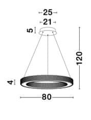 Nova Luce NOVA LUCE závesné svietidlo FIORE antický zlatý mosadzný hliník a akryl LED 80W 230V 3000K IP20 stmievateľné 9285810