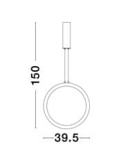 Nova Luce NOVA LUCE závesné svietidlo CHANGE čierny hliník a akryl LED 25W 230V 3000K IP20 stmievateľné 9070165