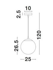 Nova Luce NOVA LUCE závesné svietidlo NAZIO zlaté sklo s prechodom chrómovaný hliník E27 1x12W 230V IP20 bez žiarovky 9080252