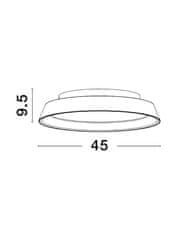 Nova Luce NOVA LUCE stropné svietidlo VELA biela zvonku kávová hnedá vo vnútri hliník a akryl LED 30W 230V CRI 80 3000K IP20 stmievateľné 9081260