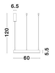 Nova Luce NOVA LUCE závesné svietidlo MOTIF čierny hliník a akryl LED 40W 230V 3000K IP20 stmievateľné 9190840