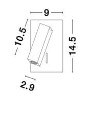 Nova Luce NOVA LUCE bodové svietidlo DONA čierny hliník LED Cree 3W 230V vypínač na tele 3000K IP20 9081352