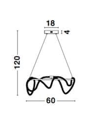 Nova Luce NOVA LUCE závesné svietidlo CERELIA mosadzný zlatý kov a silikónová trubica LED 34W 230V 3000K IP20 stmievateľné 9082092