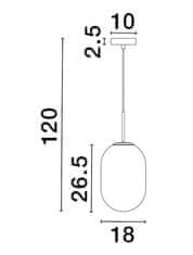 Nova Luce NOVA LUCE závesné svietidlo CHRYSI mosadzný zlatý kov a biele sklo s prechodmi G9 1x5W 230V IP20 bez žiarovky 9092822