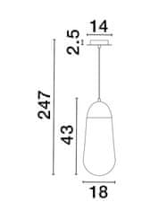 Nova Luce NOVA LUCE závesné svietidlo BLAKY matný čierny kov a opálové sklo E14 1x5W bez žiarovky 9092824