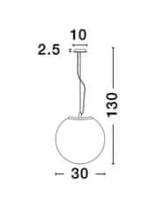 Nova Luce NOVA LUCE závesné svietidlo NEVOSO opálové sklo a biely kov E27 1x12W 230V IP20 bez žiarovky 920421