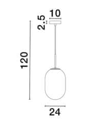 Nova Luce NOVA LUCE závesné svietidlo CHRYSI mosadzný zlatý kov a biele sklo s prechodmi G9 1x5W 230V IP20 bez žiarovky 9092823