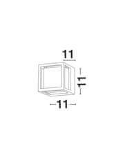 Nova Luce NOVA LUCE vonkajšie nástenné svietidlo AGOSTO čierny hliník a akrylový difúzor LED 6W 3000K 100-240V 120st. IP54 9207616
